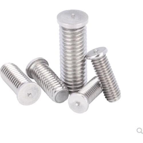 100pcs M5*8/10/12/15/16/20/25/30/35/40 stainless steel Weld Threaded Studs for Capacitor Discharge Welding Spot Screws