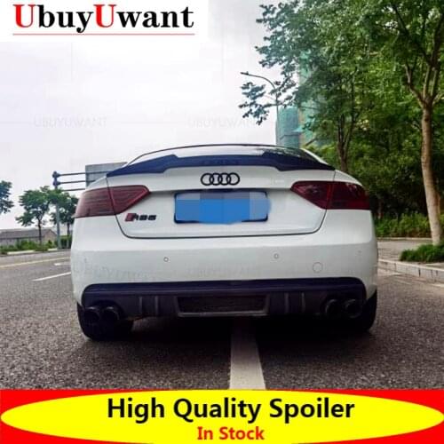 "Real Carbon Fiber Rear Wing Trunk Lip Spoiler For AUDI A5 S5 RS5 B8 2008-2016 Sportback Coupe 2-DR/4-DR Auto Accessories