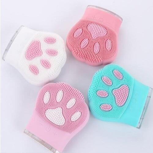 Sonic Facial Cleansing Brush Facial Silicone Cleansing Brush Portable USB Rechargeable Pore Cleaner Electric Facial Cleanser