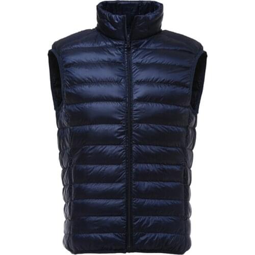 Vest Men Winter Duck Down Vest Mens Casual Sleeveless Jackets Ultralight 90% Vests Colete Masculino Mens New Outwear Waistcoat