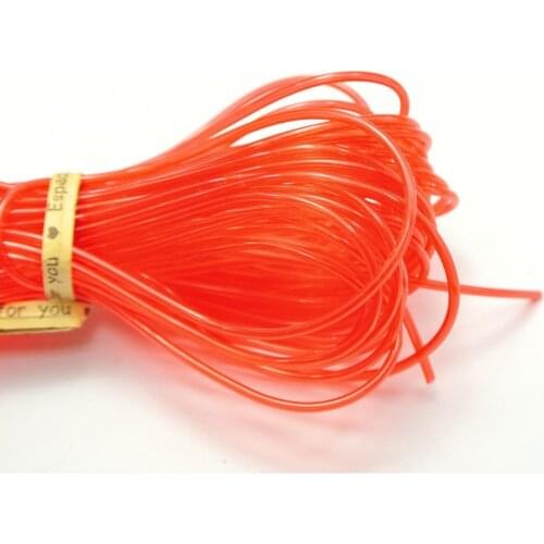 10 Meter Transparent Red 2mm Hollow Rubber Tubing Jewelry Cord Cover Memory Wire
