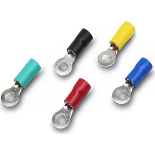 1000pcs/pack RV2-8 Circular Pre Insulated Ring Terminals Cable Wire Connectors Electrical Crimp Round shape Cold Terminals