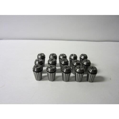 15pcs ER16-COLLETS-common sizes--overstocked 1/8,3/16,1/4,5/16,3/8--New