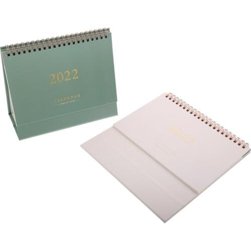 2PCS 2022 Calendar Creative Paper Tabletop Calendar Office Desktop Calendar