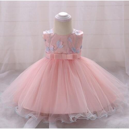 2021 Newborn Infant Girl 1st Birthday Dress For Baby Girl Clothes Dress Lace Princess Dresses Flower Party Child 3 12 Month