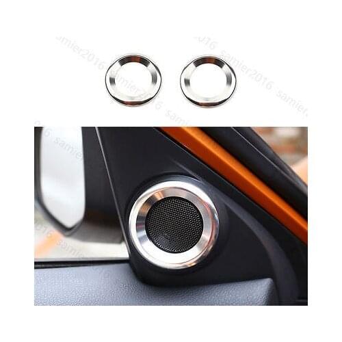2x Ring Fit For Honda Civic 16+ Trim Front Door Stereo Speaker Alloy Cover Trim