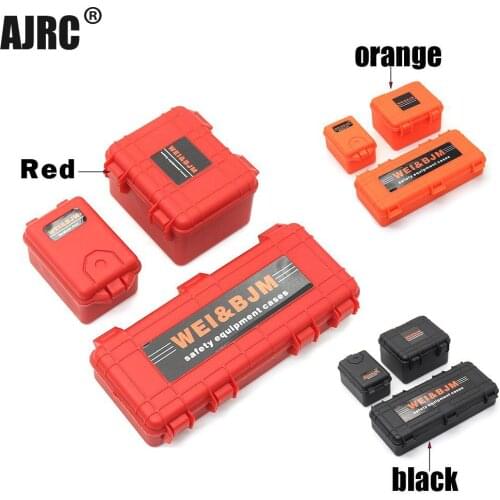 3pcs Rc 1:10 Decor Accessories Plastic Weapon Box For Axial Scx10 Tamiya Cc01 Traxxas Trx-4 D90 D110 90046Rc Car Truck Screw Box