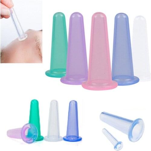 High Quality 4pcs/Set Eye Silicone Massage Cup Vaccum Facial Massager Cupping Cup Face Body Care Therapy Treatment Relaxation