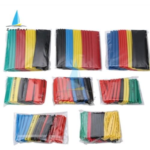 400pcs/Set Heat Shrink Tube Kit Insulation Sleeving Polyolefin Shrinking Assorted Heat Shrink Tubing Wire Cable