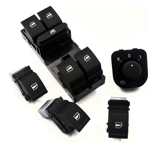 5Pcs New Power mirror switch Window Switch Button For Volkswagen VW Jetta MK5 golf 5 6 tiguan passat b6 CC 1K0 959 565K