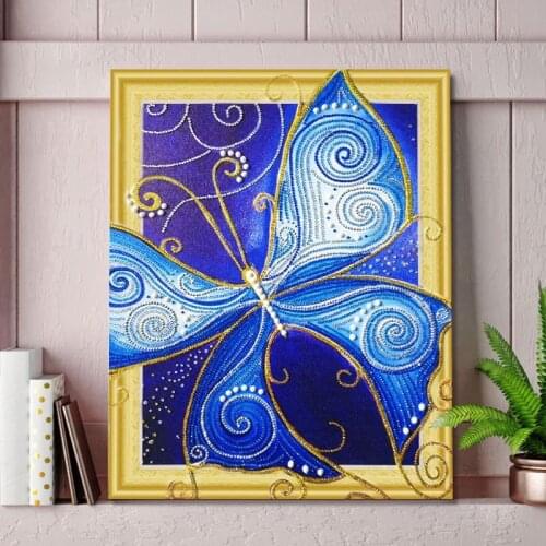 Diamond Painting Ornament Home Decoration Shaped Diamond Mosaic Round Drill Artwork Color Butterfly Paste Drill Painting