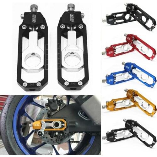 Aluminum CNC Motorcycle Chain Tensioners Catena Axle Spindle Parts Adjuster kit for SUZUKI GSXR1000 2007-2008