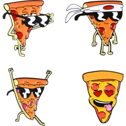 Anime Badges Enamel Pins Brooches For Women Cartoons Pin Anime Brooch Pizza Badges On Backpack Cute Enamel Badges Decorative Pin
