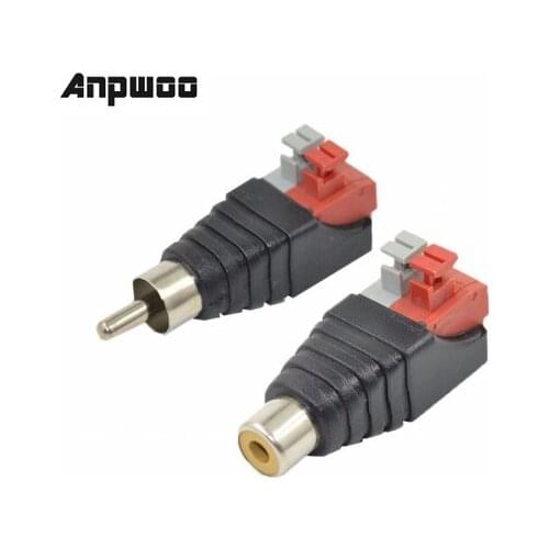 ANPWOO 1Pair Socket Pressed Female Male DC Power Plugs Jack Connector Adapter For Coaxial Signal Conversion Tuning Line