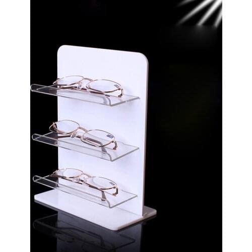 White Acrylic Sunglasses Display Shelf Eyeglasses Holder Jewelry Organizer Glasses Stand Jewellery Case