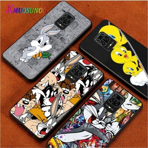 Bunny Bird Duffy Duck For Xiaomi Redmi Note10 10S 9T 9S 9 8T 8 7 6 5A 5 4 4X Prime Pro Max Black Phone Case