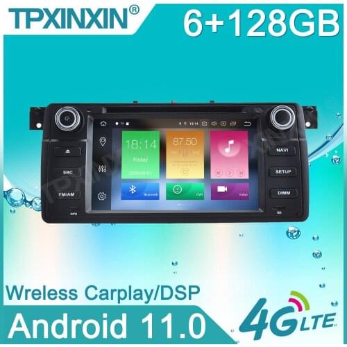 For BMW 3 Series E46 M3 1998-2006 Android 11 Car Multimedia Player Auto Radio GPS Navigation Audio Stereo Head Unit Carplay DSP