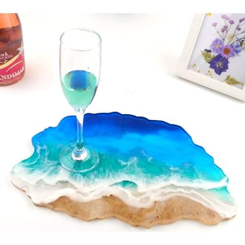 DM114 Large Irregular Rolling Resin Tray Mold Geode Epoxy Coaster Silicone Mould For DIY Craft Jewelry Making