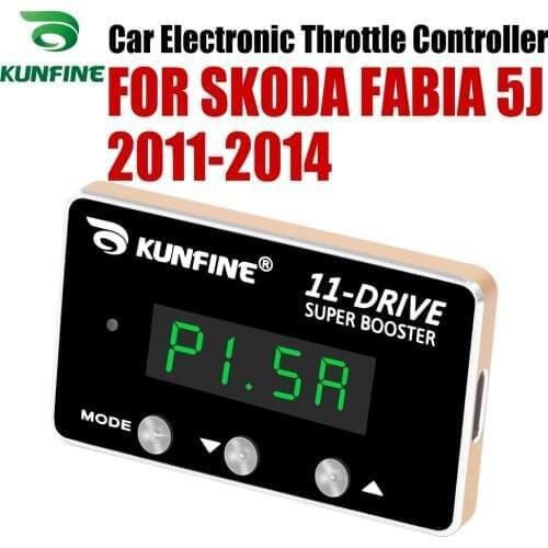 KUNFINE Car Electronic Throttle Controller Racing Accelerator Potent Booster For SKODA FABIA 5J 2011-2014 11 Drive