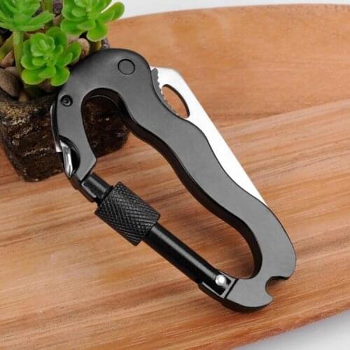 Survival Multi Tool Cutter Key Holder Carabiner Outdoor Sport Camping Climbing Folding Outdoor Survive Expedition Tools