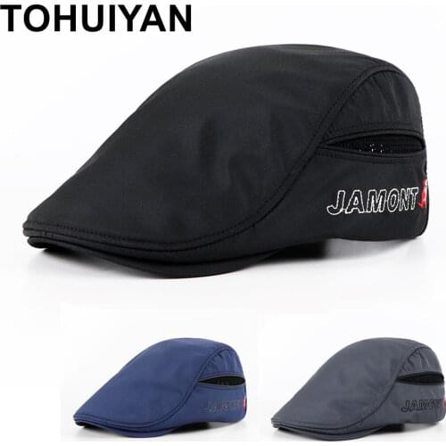 Hot Newsboy Cap For Men Summer Breathable Mesh Cabbie Hat Casual Baker Boy Hats Branded Boinas Duckbill Caps Women Golf Hats