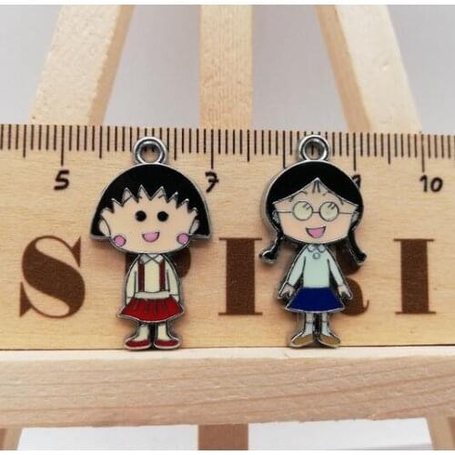 New 50pcs Japanese anime Sakura girl Metal Charm Pendants DIY Jewelry Making FF1