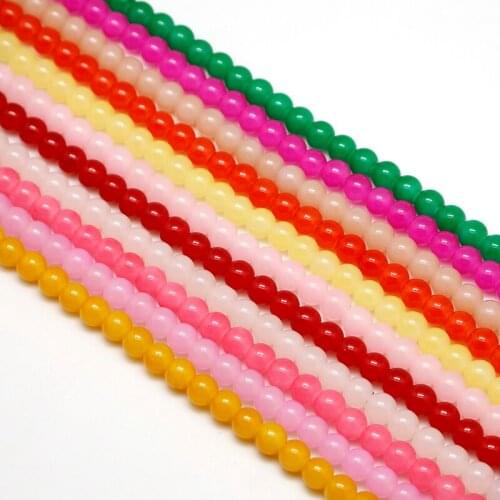 New Glass Beads 10mm 39cm approx 40pcs Loose Spacer Round ball Beads for DIY Fashion beads Bracelet Necklace Jewelry Making