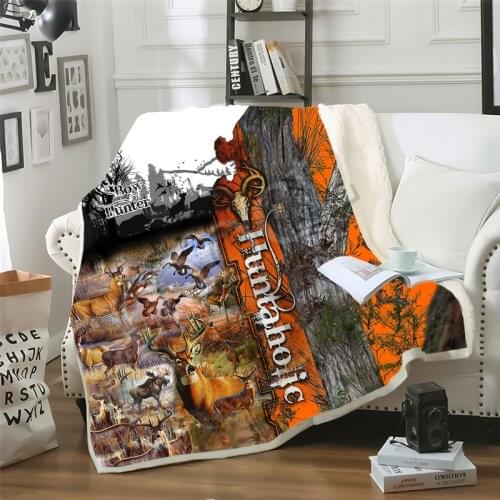 CLOOCL Animal Hunting Ducks Blanket Printed Weighted Blanket for Beds Adult Quilts Sofa Travel Teens Student Throws Blanket