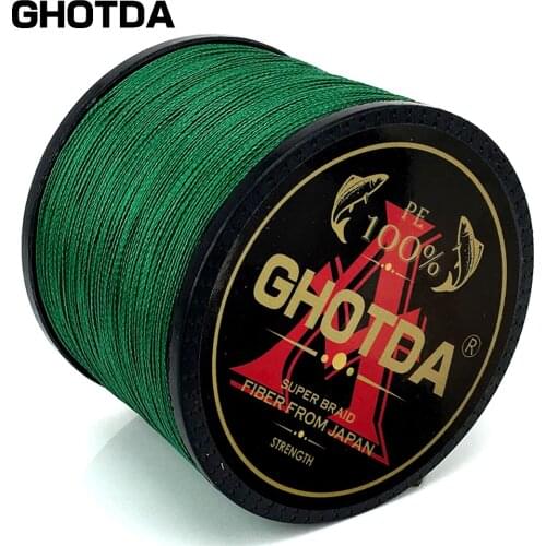 GHOTDA Braided Fishing Line 12 Strands 1000/500/300M PE Multifilament Cord Fishing Tackle Saltwater 25-120LB