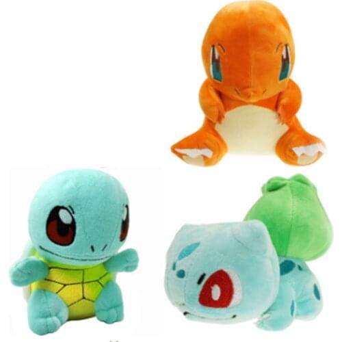 10-20cm plush Charmanders Eevees Squirtles Mudkips Bulbasaurs Poliwhirls Mews Psyducks Cute hot Character Toy christmas gift kid