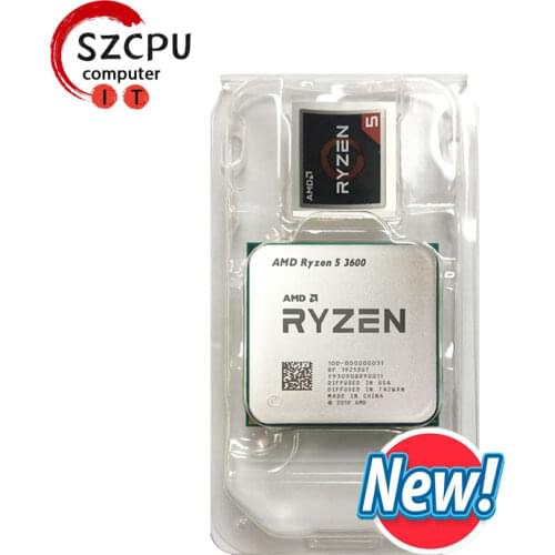 AMD Ryzen 5 3600 R5 3600 3.6 GHz Six-Core Twelve-Thread CPU Processor 7NM 65W L3=32M 100-000000031 Socket AM4 new but no fan