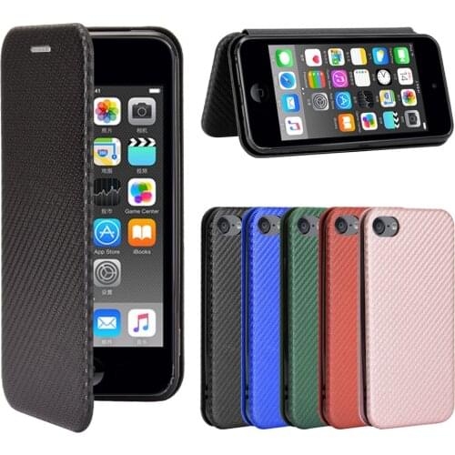 For Apple iPod Touch 5 6 7 Luxury Carbon Fiber Skin Magnetic Adsorption Case For Apple iPod Touch5 Touch6 Touch7 Phone Bag