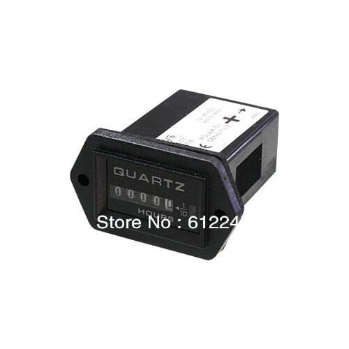 Hour meter 100-250V AC, DC12-36V industrial hourmeter, Black rectangle,Complete Sealed Quartz SYS Timer Counter SYS-1