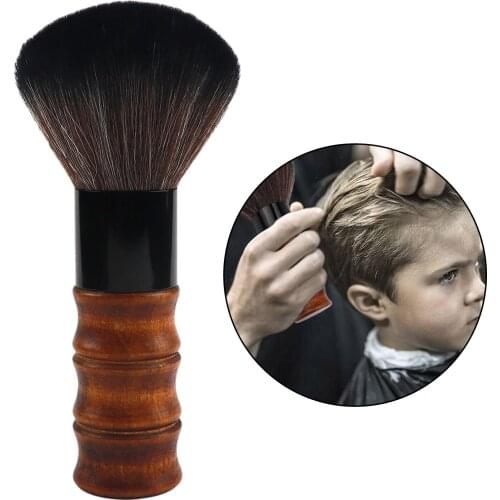 Neck Hair Brush Natural Fiber Cleaning Kit for Hair Sweep Hair Styling Tool Soft Black Neck Face Duster Beard Brushes