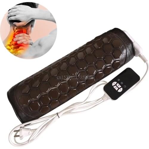 Hexagon jade infrared heating germanium stone jade cervical heated PR-P002 massage relaxant cervical tourmaline pillow