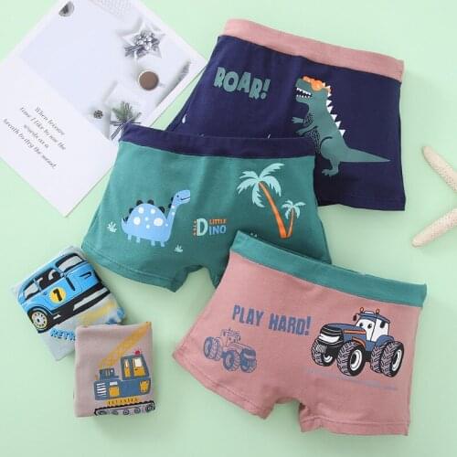 Shorts Boys Underwear Kids Cartoon Soft Organic Cotton Teenager Childrens Pants Underpant Panties for Boy