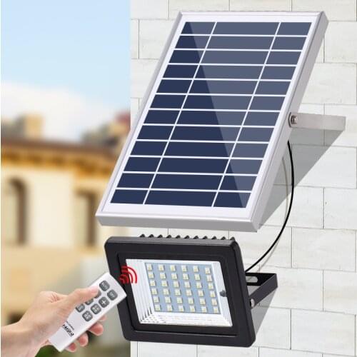Solar Floodlight RGB Outdoor Lighting Waterproof LED Floodlight With Remote Control Solar Panel LED Spotlight Garden Light Lamp