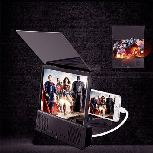 Phone Screen Magnifier HD Projection Holder for 8/12'' Universal Mobile Phones Bluetooth Phone Screen Amplifier Bracket Stand