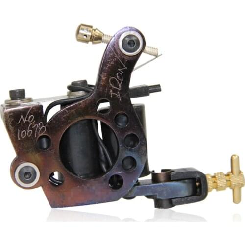 High Quality Coil Handmade Tattoo Machine Guns for Shader 10 Warps Iron Handmade Tattoo Machine Free Shipping