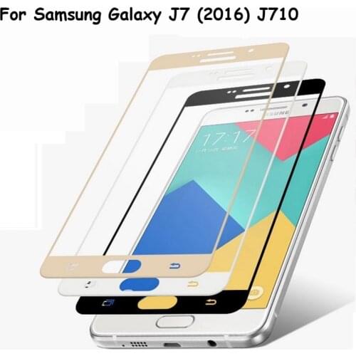 For Samsung Galaxy J7 2016 J710 Full Cover Tempered Glass Screen Protector Ultra Thin Premium Explosion-proof Protective Film