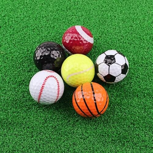 Crestgolf 6Pcs Practice Golf Balls Two Layer Mini Golfballen Supplies Gift