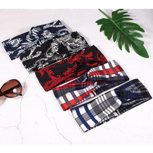 1PC Womens Cotton Stripe Turban Twist Knot Head Wrap Girls Cross Headband Twisted Sports Yoga Stretch Ribbon Cotton Hairband