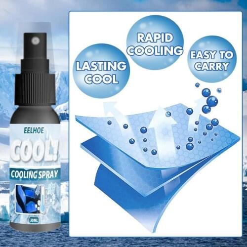 30/100ml Portable Instant Cooling Mist Car Cool Spray Air Cooling Agent Car Instant Cooling Spray Coolant Long Lasting Effect