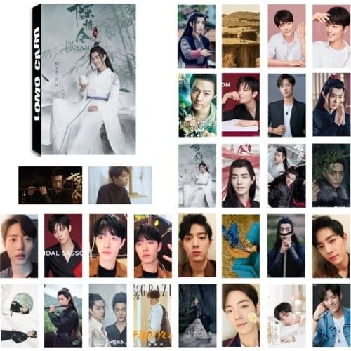 30 Sheets/Set Chen Qing Ling LOMO Card Mini Postcard Xiao Zhan Wang Yibo Star DIY Greeting Cards Message Card Gift