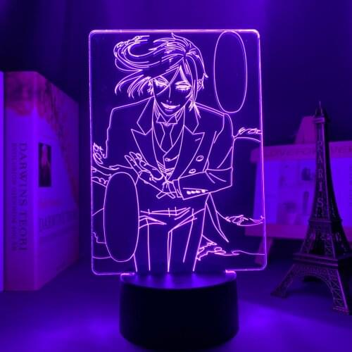 3d Lamp Anime Black Butler for Bedroom Decorative Night Light Kids Childrens Birthday Gift Room Manga Black Butler Led Light