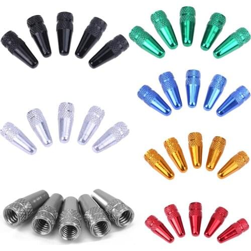 5pcs Aluminum Alloy Bicycle Presta Valve Caps Bisiklet aksesuar High Pressure Spikes Tire Valve Dust Cover for Bike Accessories