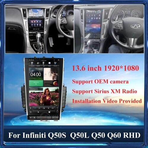 Right Drive Android GPS Navigation Multimedia Player Car Radio For Infiniti Q50S Q50L Q50 Q60 RHD 2015-2019 Stereo Receiver