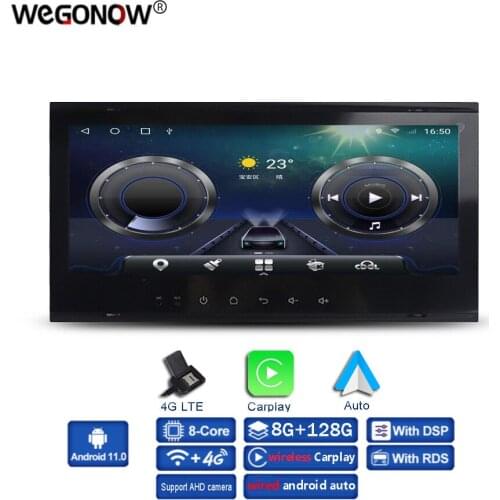Carplay 8.8" IPS Android 10.0 6GB+128GB Car DVD Player GPS WIFI Bluetooth Radio For VW Touareg T5 Multivan Transporter 2005-2009