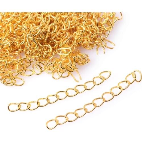 50 PCS 925 Sterling Silver 50mm Tail Chain Extension Chain Extended Adjusting Chain Pearl Necklace Bracelet Accessories