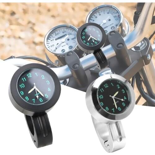 Motorcycle Handlebar Hand Grip Bar Mount Dial Clock Watch Waterproof Motor Bike Digital Clocks Motorcycle Accessories